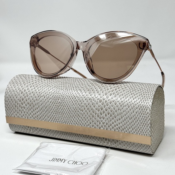 Jimmy Choo Sunglasses VIC/F/SK FWM NUDE 64/14/145 Women ••Brand New Authentic •• - Picture 1 of 7